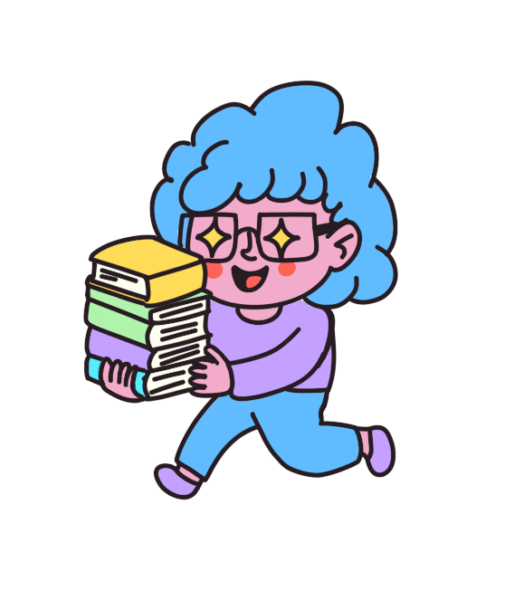 Girl with books